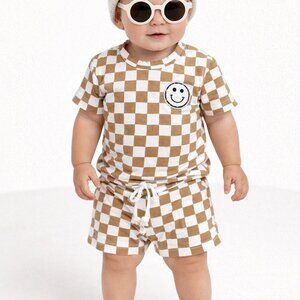 Checkered Happy Face Set